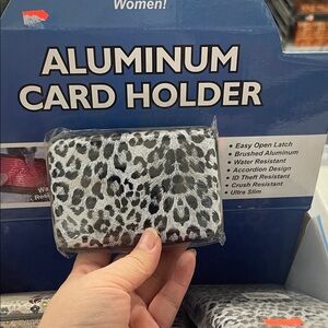 Leopard Print Aluminum Card Holder